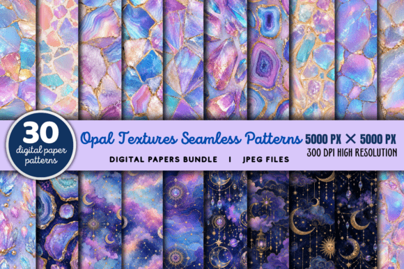 Download Opal Textures Digital Paper Patterns - Texture Collection