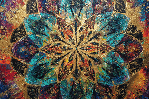 Download Golden Abstract Mandala Texture Art - Texture Collection