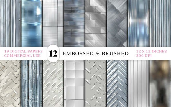 Download Embossed &amp; Brushed Metal Plate Texture - Texture Collection