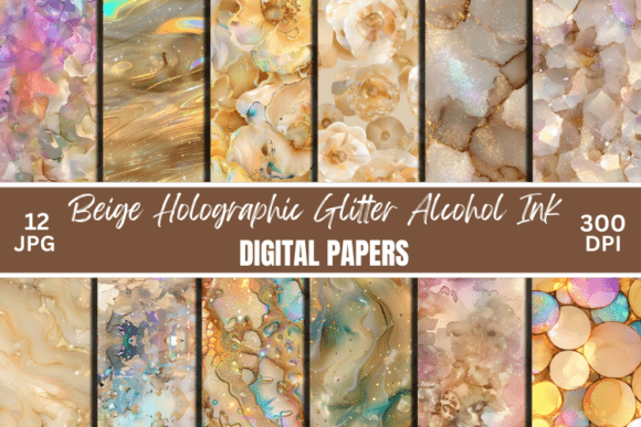 Download Beige Holographic Glitter Alcohol Ink Textures - Texture Collection