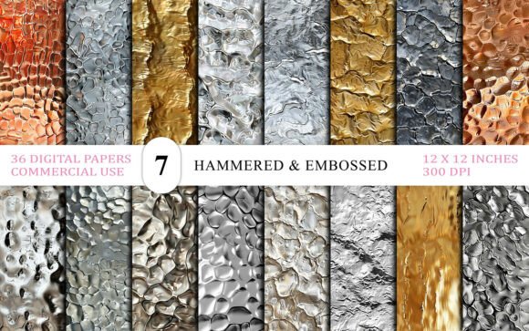 Download Hammered &amp; Embossed Metal Texture Bg - Texture Collection