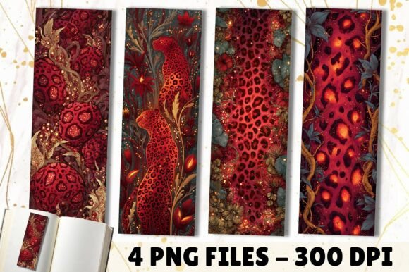 Download Red Leopard Skin Luxury Texture Bookmark - Texture Collection